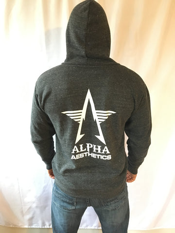 Alpha Aesthetics Logo Zip-up Hooded Sweatshirt